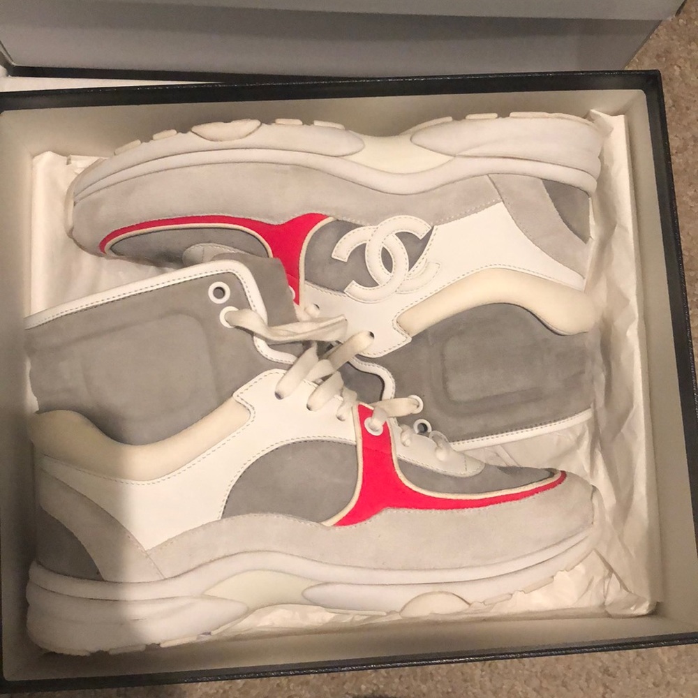 AUTHENTIC CHANEL NYLON TRAINER SNEAKERS